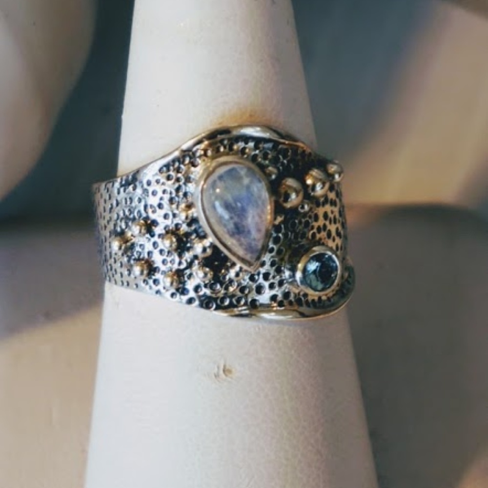 Moonstone and Silver Ring